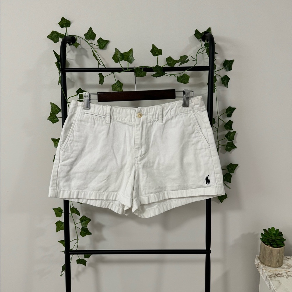 Ralph Lauren Polo Sport White Chino Shorts 5 " Inseam